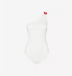Marysia Cream Santa Barbara Flower-Embellished Swimsuit