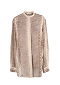 chloe snakeprint silk blouse