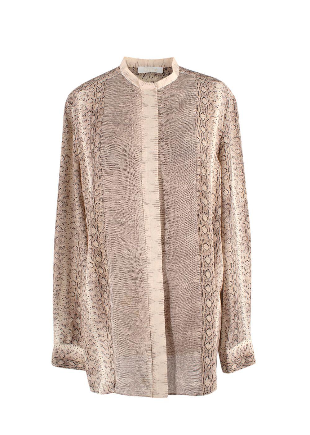 chloe snakeprint silk blouse