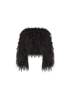 black marabou Madonna jacket