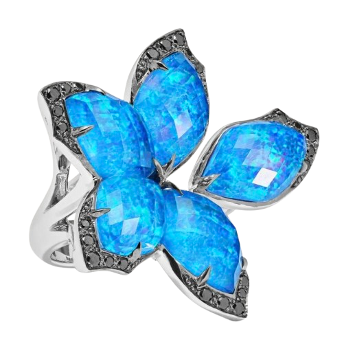 Stephen Webster Blue  'Love Me, Love Me Not' Crystal Haze Chance Large Cocktail Ring