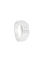 0.7ct Princess Cut Diamond Signet Ring - Size 55