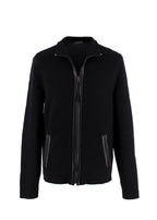 Prada Black Wool and Cashmere Blend  Zip Up  Jacket