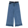 Sonia Rykiel Mid-Wash Wide Leg Denim Jeans with Crystal Waistband