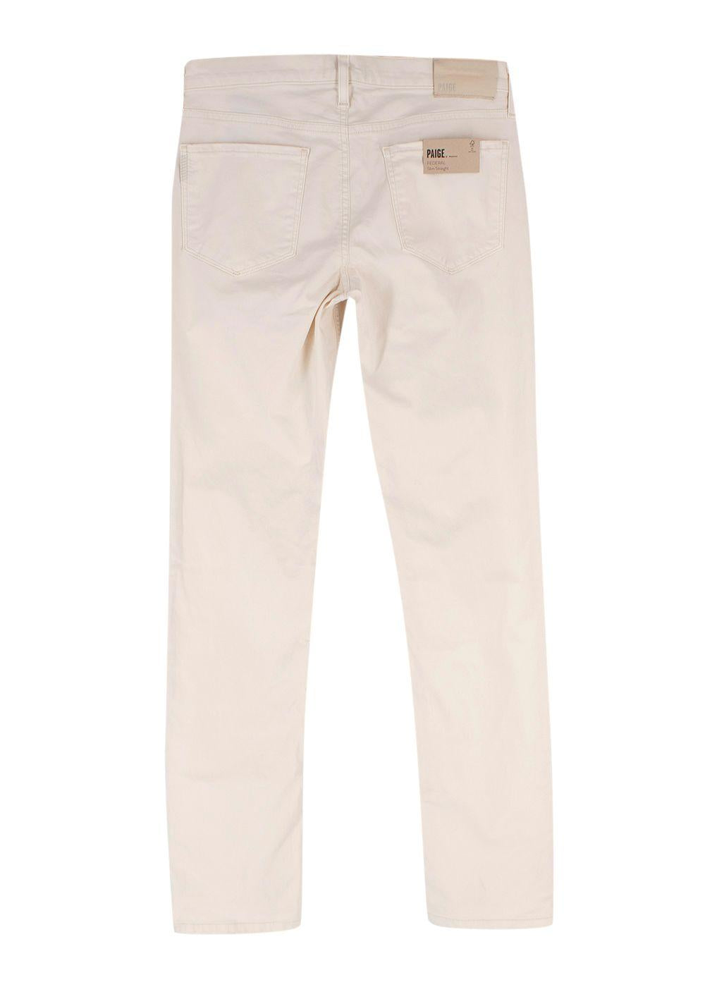Paige Cream Federal Fresh Linen Jeans
