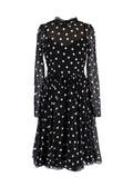 Dolce & Gabbanna Black Semi Sheer Polka Dot Dress
