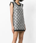 Chanel Black and White Sequin Embellished Dress