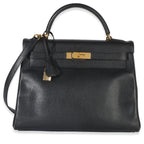 Hermès  Black Ardennes Vintage Kelly  32 GHW