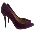 Ferragamo Burgundy Suede Pumps