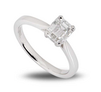 Bespoke Platinum Emerald Cut Diamond Ring