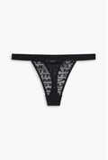Stella McCartney Black Logo Thong