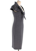 Red Valentino wool-blend houndstooth dress