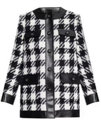 Dolce & Gabbana Black and White Check Coat