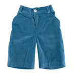 La Coqueta Blue Cotton Felt Trousers