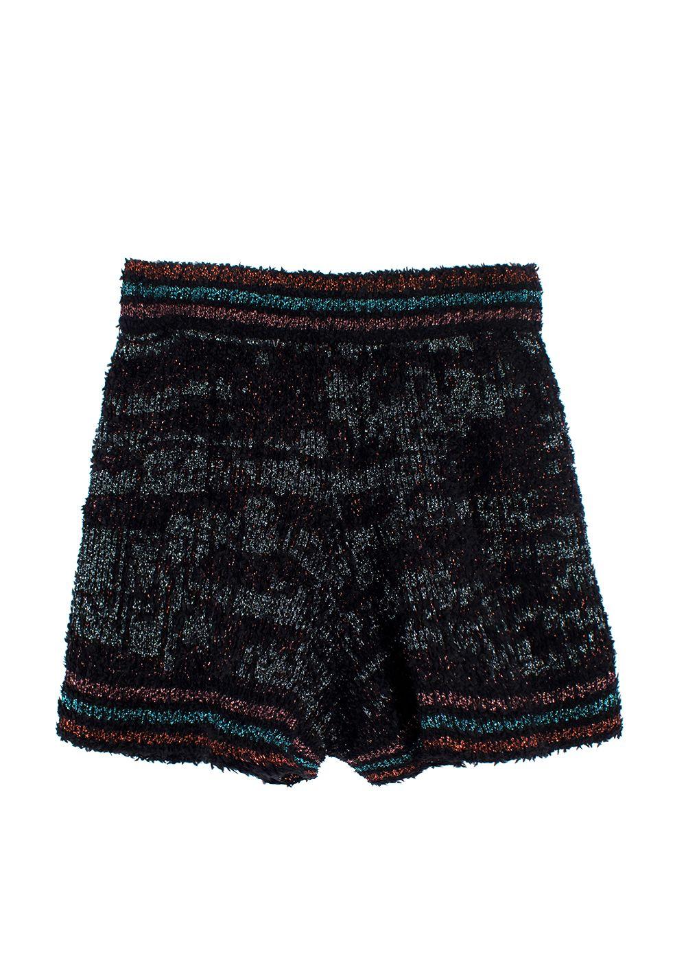 M Missoni Black Metallic Knitted Shorts