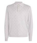 Casablanca Grey Merino Wool Polo Shirt
