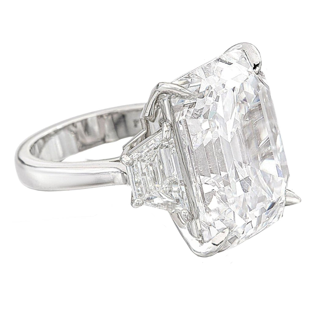 Verde 6ct IGI Certified Lab Grown Asscher Cut Diamond Ring