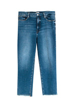 Good American Blue Mid Wash Straight Leg Jeans
