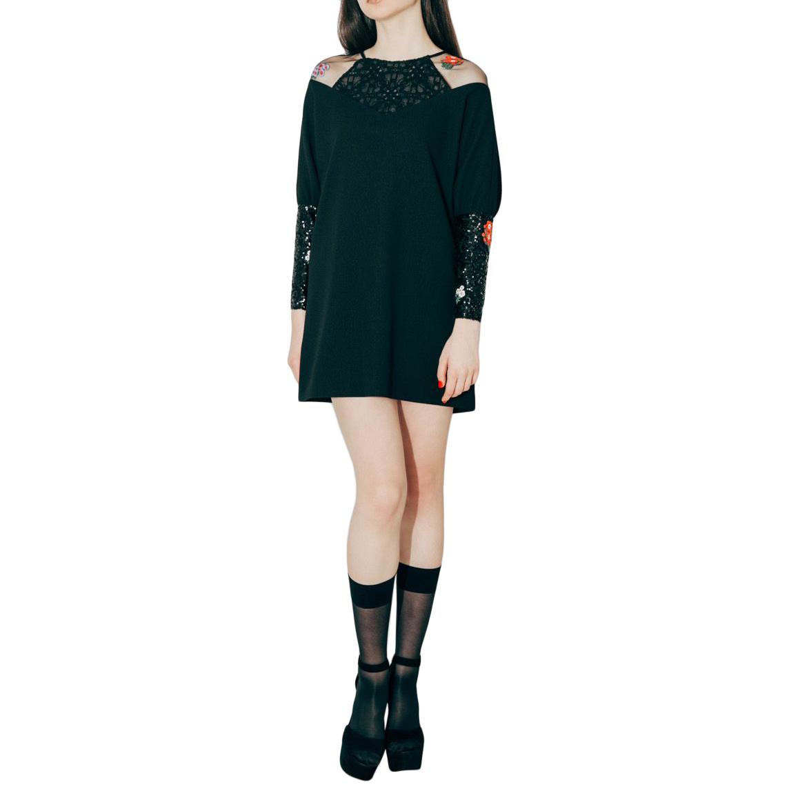 Zayan The Label Juno Black Embellished Sequin Dress