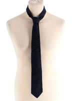 Turnbull Asser Black with Blue and White Dots Tie