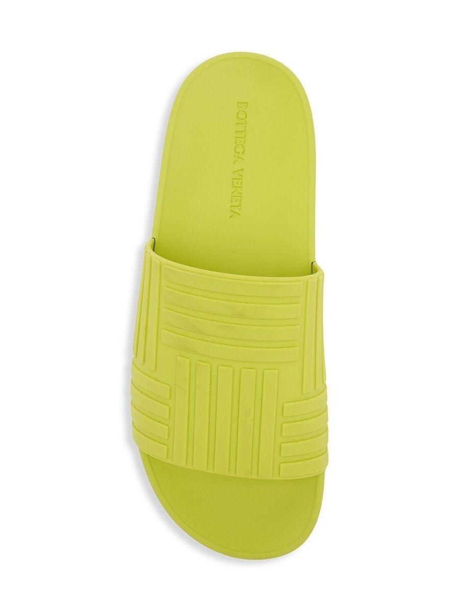 Bottega Veneta Kiwi Rubber Carpet Pool Slides