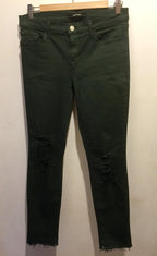 J Brand Alana High Rise Crop Jeans in Demented Evergreen