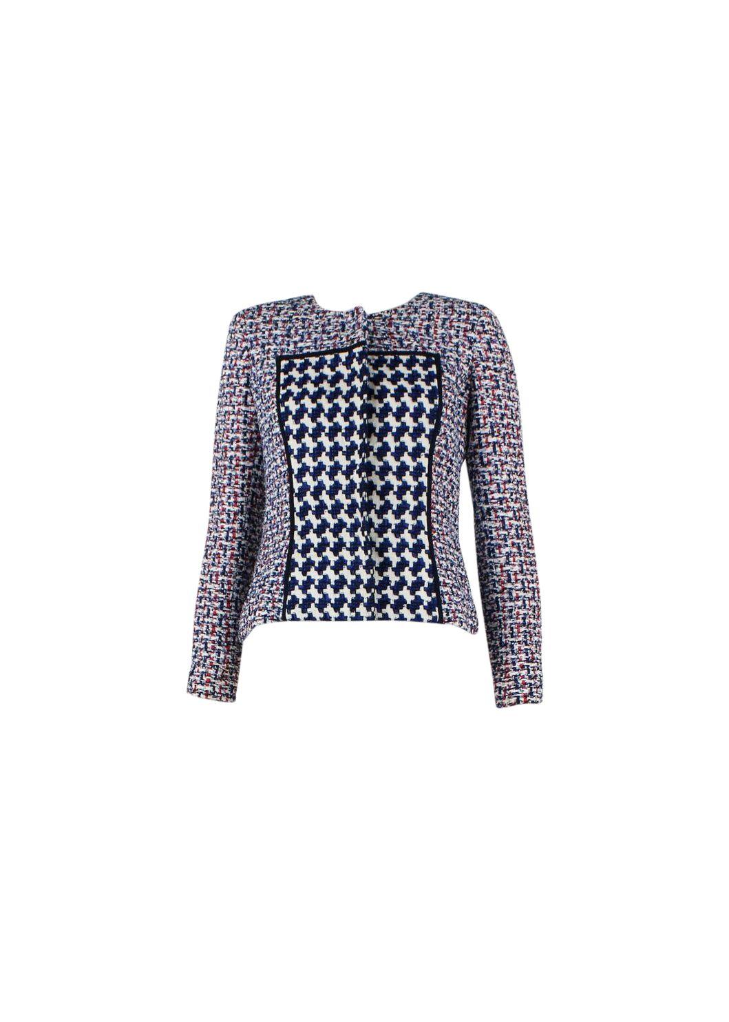 tricolour tweed jacket