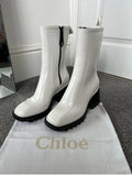 White rubber Betty boots