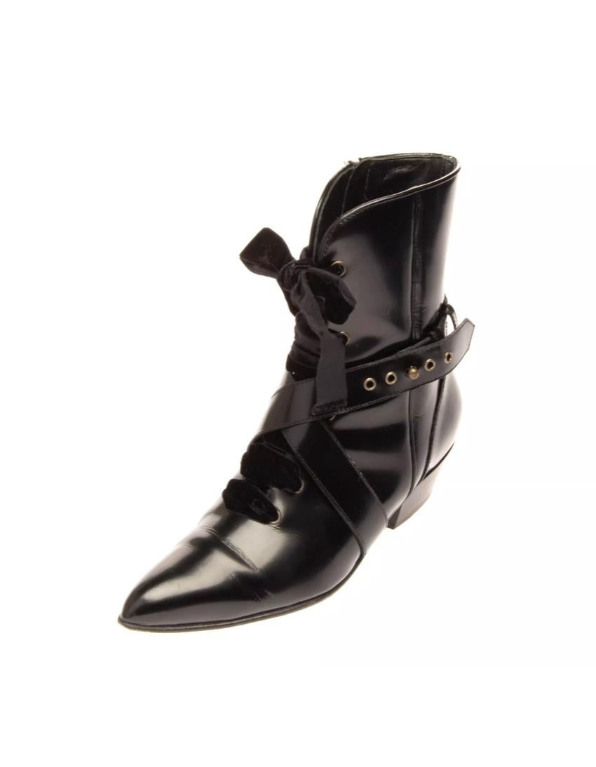PHILOSOPHY DI LORENZO SERAFINI Black Leather Ankle Boots