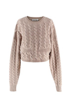 Christopher Esber Cropped Cable-knit Underwired Jumper
