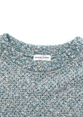 Maison Ullens Blue Tweed Crew Neck Jumper