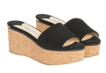 Jimmy Choo Black Suede Platform Wedges