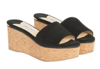 Jimmy Choo Black Suede Platform Wedges