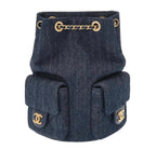 Chanel Blue Denim Backpack