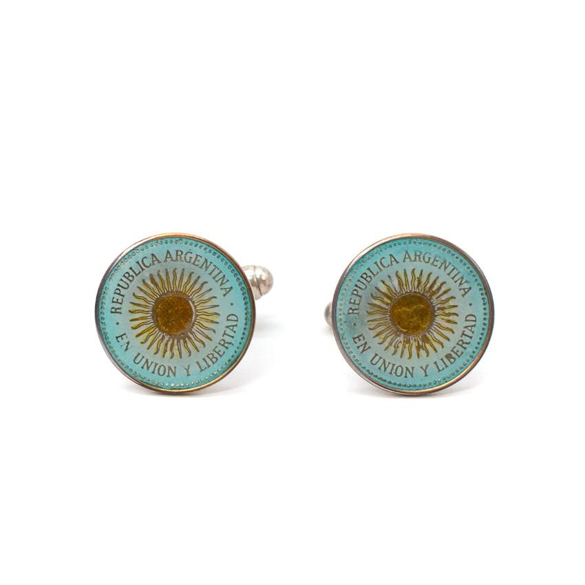 Benson & Clegg Republica Argentina Coin Cufflinks