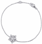 Van Cleef & Arpels White Gold Lotus Bracelet