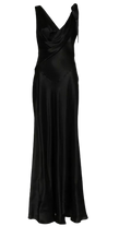 Alberta Ferretti Black Silk Maxi Dress