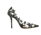Jimmy Choo Embellished Plexi Heels