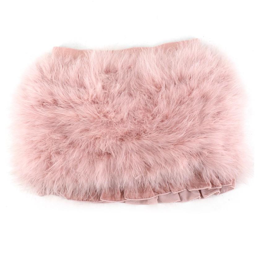 Miss Grant girl's dusty-pink feather skirt