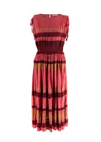 Ulla Johnson Pink Pleated Striped Dress