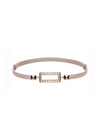 Rose Gold Taupe Ice Cube Belt