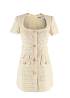 Self Portrait Yellow Boucle Mini Dress