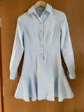 Light blue cotton shirt dress
