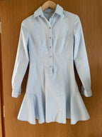 Light blue cotton shirt dress