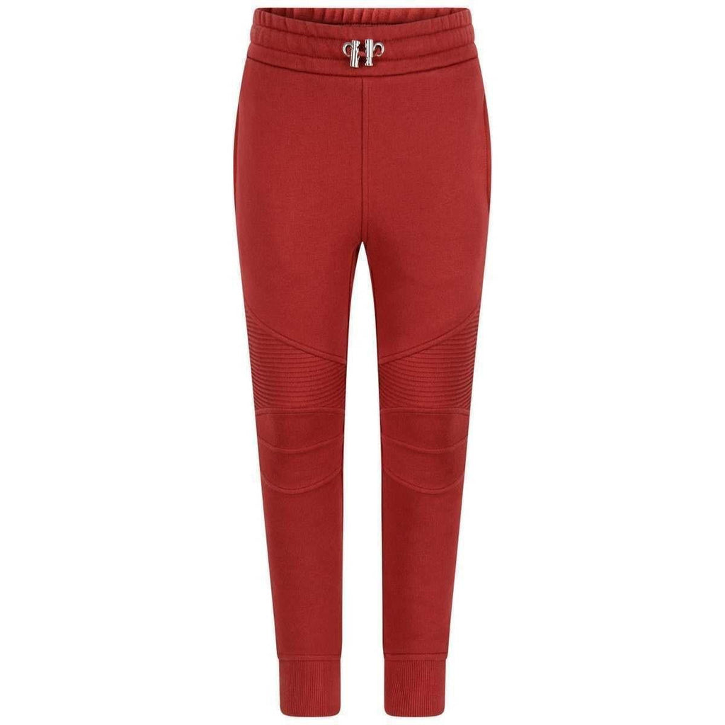 Red Cotton Jogger Trousers