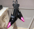 Black Patent Vesper Slingback Pumps