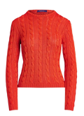 Ralph Lauren Orange Cable Knit Cashmere Jumper