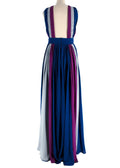 Elie Saab 2022 Runway Striped Silk Gown