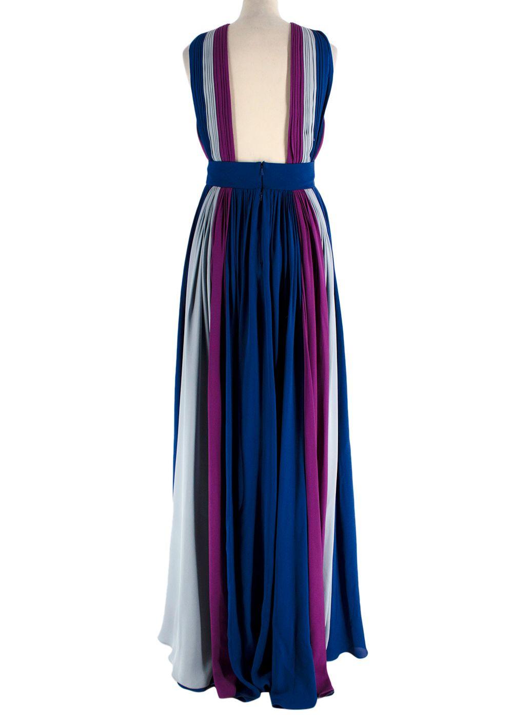 Elie Saab 2022 Runway Striped Silk Gown