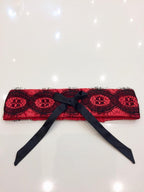 Spoylt Couture Rouge Satin & Leavers Lace Garter